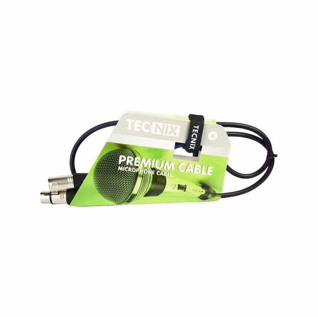 TECNIX 1 METER XLR MIC CABLE - BLACK