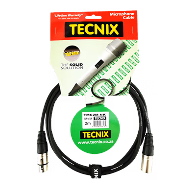 TECNIX 2 METER XLR MIC CABLE - BLACK - Image 7
