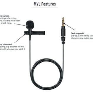 Shure MVL Omnidirectional Condenser Lavalier Microphone