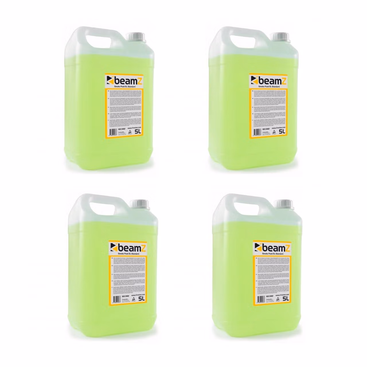 4 x Beamz Standard Smoke Fluid 5L