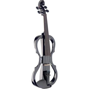 Stagg 4/4 Electric Violin Set Metallic Black
