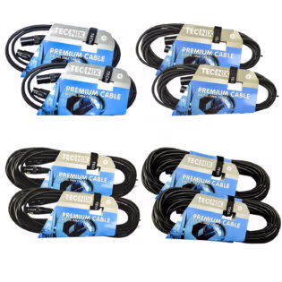 Tecnix DMX Cables - 2M/5M/10M/20M - 'Two Lengths of Each'