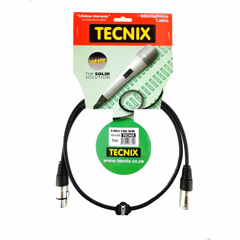 TECNIX 1 METER XLR MIC CABLE - BLACK - Image 5