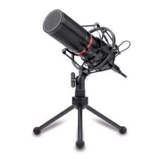 Redragon Cardioid USB Gaming Mic and Tripod – Black