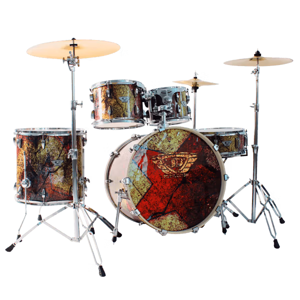 JD Percussion 5 Piece drum set "Art Series" Design 3
