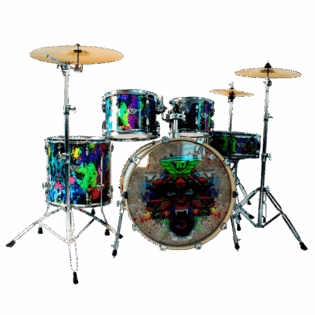 JD Percussion 5 Piece drum set "Art Series" Design 4