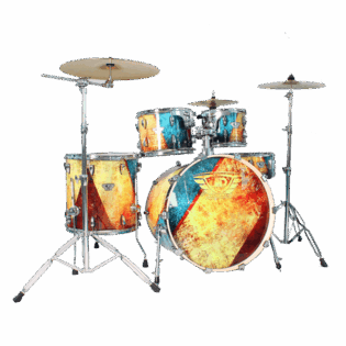 JD Percussion 5 Piece drum set "Art Series" Design 6
