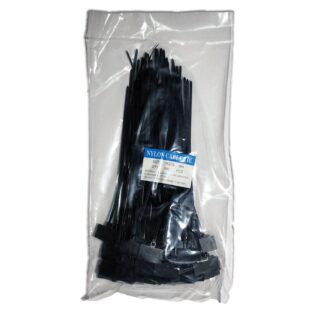 Cable tie with marker tag 200mm x 3mm (100 pack) - Black