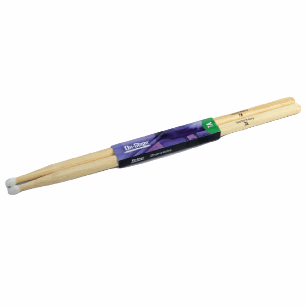 On-Stage HN7A Hickory Drum Sticks (7A, Nylon Tip)