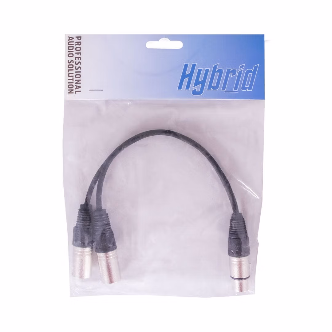 XLR Female - Dual XLR Male 0.3m