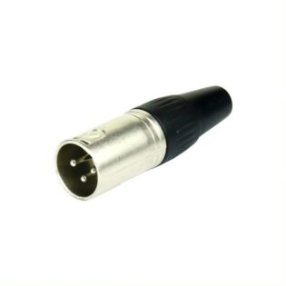 Tecnix Male 3-Pin XLR Connector China Neutrik Silver Chassis
