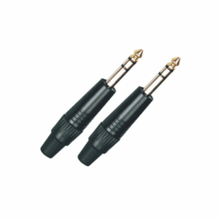 Tecnix Stereo 1/4" Jack Black Connector