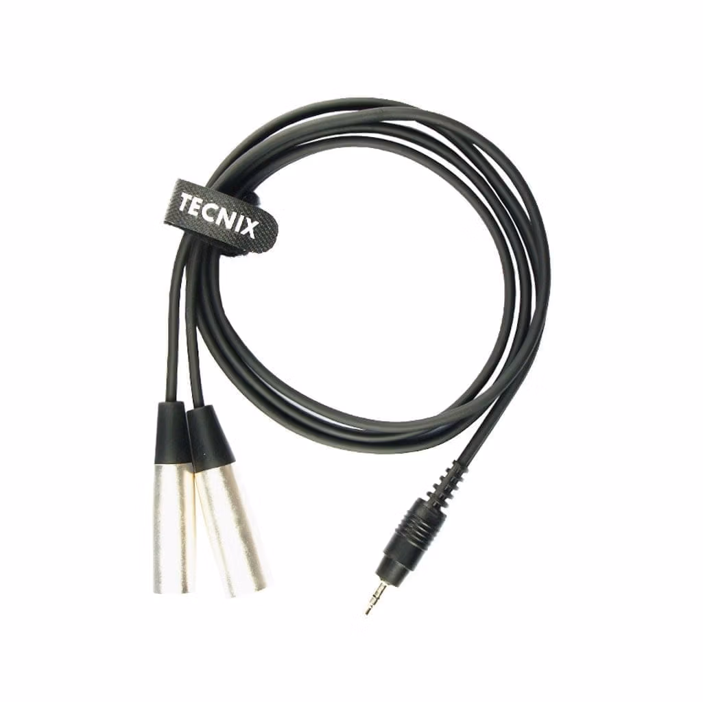 Tecnix Stereo Mini Jack Male to Dual XLR Male 1.5m - Image 2