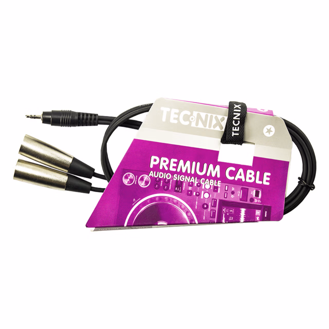 Tecnix Stereo Mini Jack Male to Dual XLR Male 1.5m