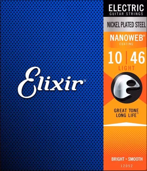 Elixir Strings Electric Nickel Plated Steel Strings with NANOWEB Coating