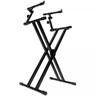 On-Stage KS7292 Double-X Ergo-Lok Keyboard Stand With Second Tier