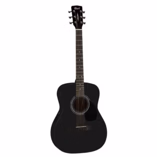 CORT AF510E BKS W/BAG Acoustic Electric Guitar - Folk Size Incl Bag