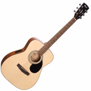 CORT AF510E OP W/BAG Acoustic Electric Guitar - Folk Size Incl Bag