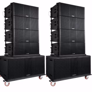 Powerworks ZETHUS ZS-218SP210BP4C Powered Line Array Speakers