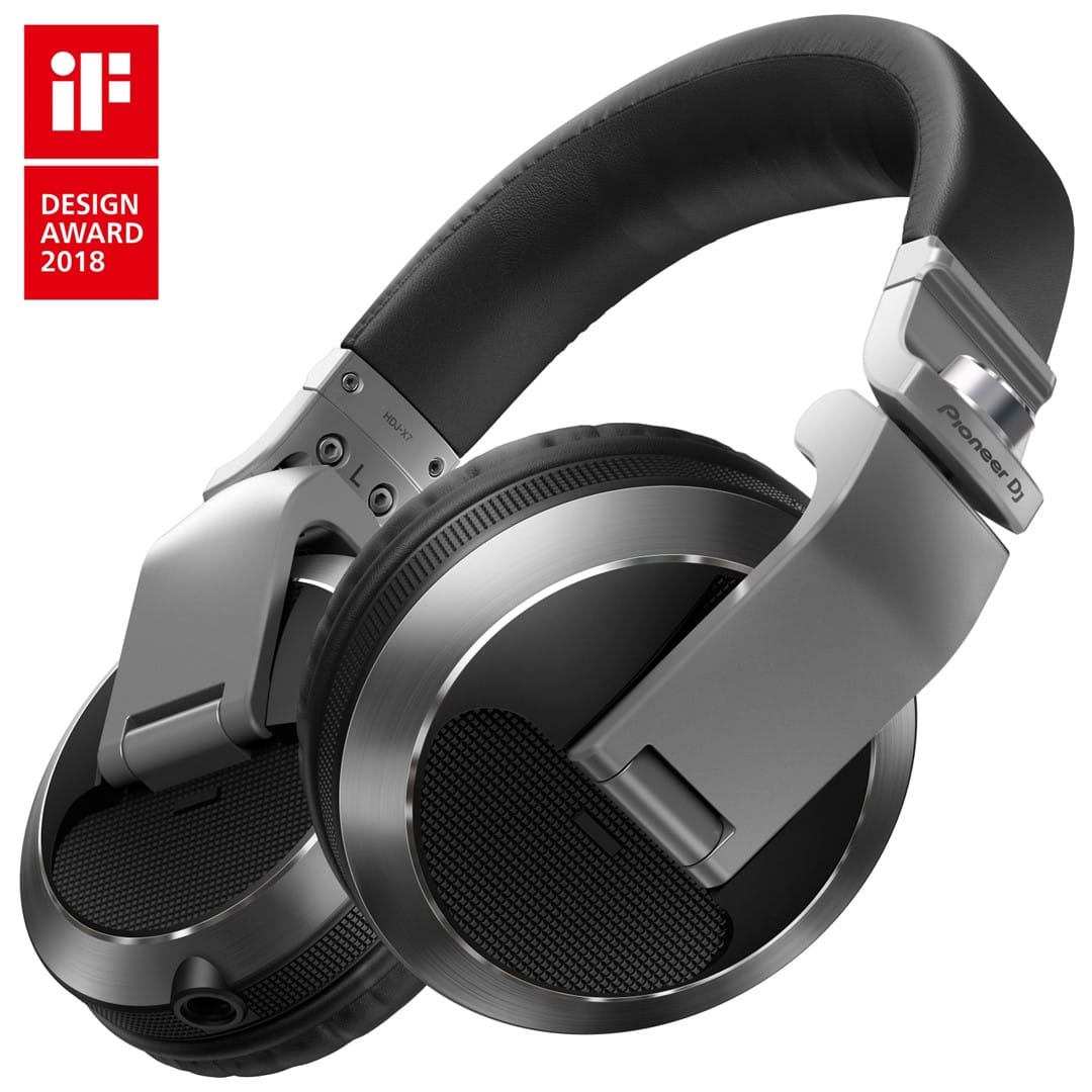 Pioneer DJ HDJ-X7-S Professional Over-Ear DJ Headphones in Silver