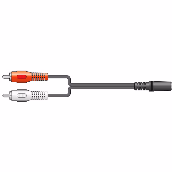 Avlink - 0.2M 2 x RCA PLUGS - 3.5mm STEREO SOCKET LEAD