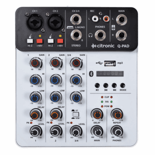 CITRONIC - Q-PAD COMPACT MUSIC MIXER 4-CH BT/USB/MP3