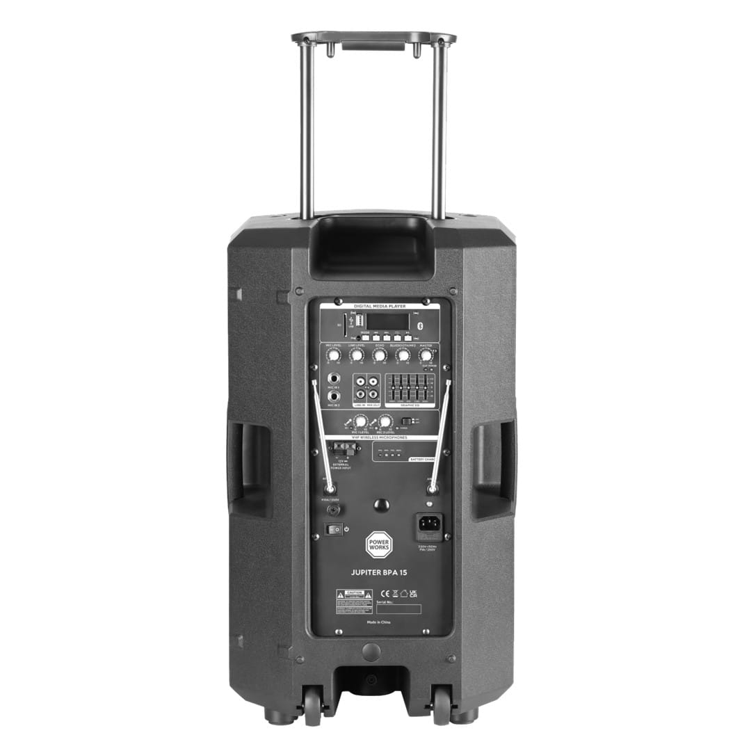 PowerWorks JUPITER BPA 15 Powered 15″ Battery Speaker - Image 2