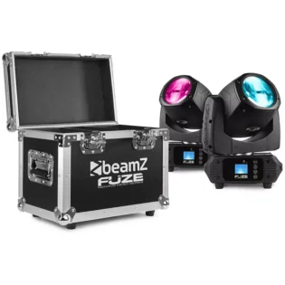 BEAMZ FUZE75B BEAM 75W LED MOVING HEAD SET 2 PIECES IN FLIGHTCASE
