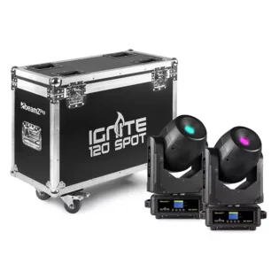 BEAMZPRO IGNITE120 LED MOVING HEAD SPOT 1x 120W [2 IN A FLIGHTCASE]