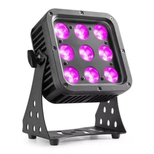 BEAMZPRO STARCOLOR72 LED FLOOD LIGHT IP65 9x 8W RGBW