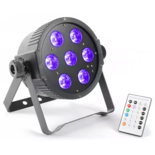 BEAMZ FLATPAR LED PAR 7x 18W RGBWAUV