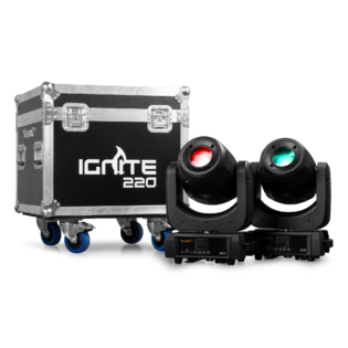 IGNITE220 LED MOVING HEAD SPOT 1x 220W [2 PIECES IN FLIGHTCASE]