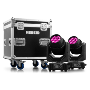 BEAMZPRO NEREID740 LED MOVING HEAD WASH IP65 7x 40W [2 IN A FLIGHTCASE]