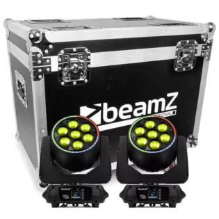 BEAMZPRO MHL760 LED MOVING HEAD BEE EYE ZOOM 7x 60W RGBW [2 IN A FLIGHTCASE]
