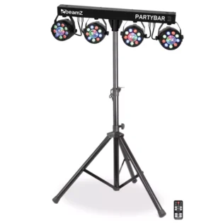 BEAMZ PARTYBAR3 4x LED PAR WITH MAGIC BALL 48x 1W RGB
