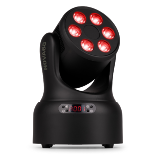 BEAMZ NOVA68-BK LED MOVING HEAD WASH 6x 8W RGBW BLACK