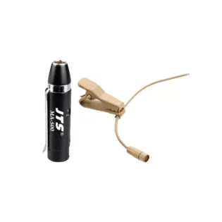 JTS CM-201i/MA-500 MINIATURE LAPEL MICROPHONE BEIGE WITH PHANTOM POWER ADAPTOR