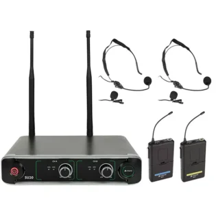 CHORD SU20-B-BY DUAL LAPEL MICROPHONE UHF 864.8+863.1MHz
