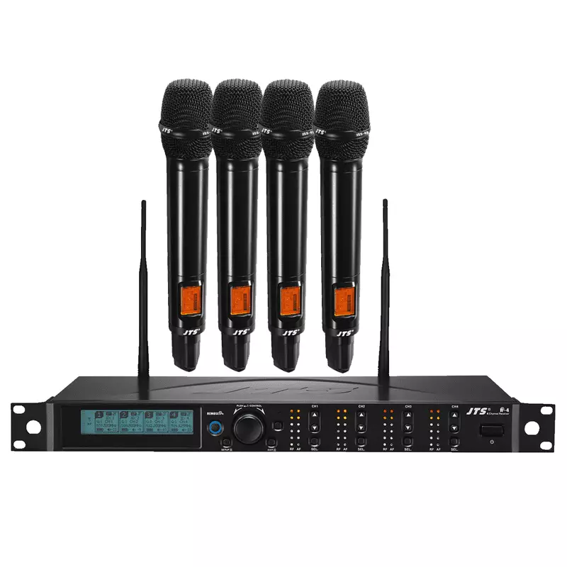 JTS R-4/JSS-4B x4 QUAD HANDHELD MICROPHONE DIVERSITY UHF 614-650 MHz