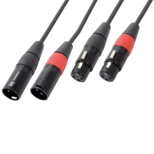 PDC CX60-05 SIGNAL LEAD 2X XLR MALE - 2X XLR SOCKET 0.5M