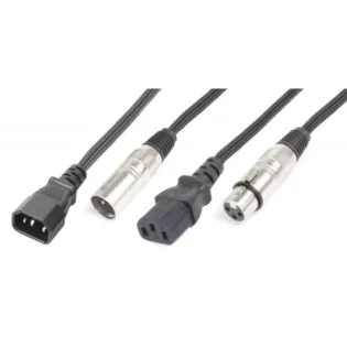 PDC CX09-10 POWER/SIGNAL LEAD IEC MALE/ XLR MALE  - IEC FEMALE/ XLR FEMALE 10M