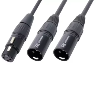 PDC CX140 SIGNAL LEAD XLR FEMALE  - 2X XLR MALE 0.5M