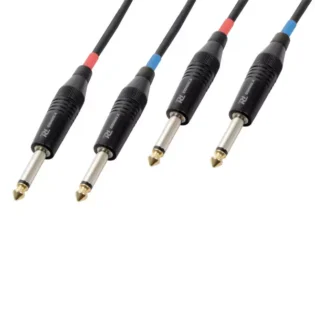PDC CX72-5 SIGNAL LEAD 2X 6.3MM MONO MALE  - 2X 6.3MM MONO MALE 5M