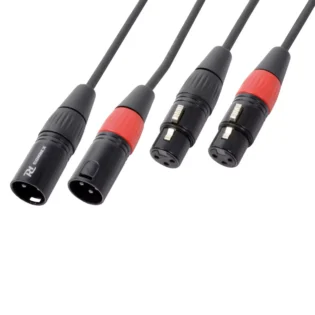 PDC CX60-1 SIGNAL LEAD 2X XLR MALE  - 2X XLR FEMALE 1.5M