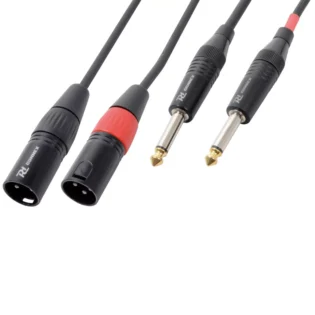 PDC CX64-1 SIGNAL LEAD 2X XLR MALE  - 2X 6.3MM MONO MALE 1.5M