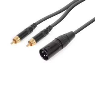 PDC CX58-3 SIGNAL LEAD XLR MALE  - 2X RCA MALE 3M