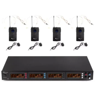 PDM PD504B QUAD LAPEL MICROPHONE UHF 826.300-831.200MHz/863.000-865.000MHz