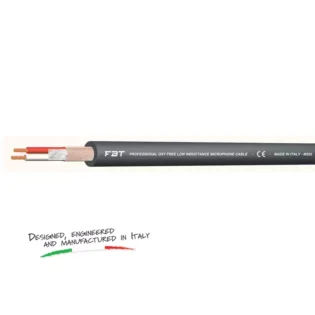 FBT M222 MICROPHONE CABLE 2CORE + SCREEN BLACK 100M