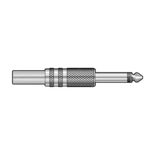 TVA CONNECTOR 6.3mm MONO MALE METAL