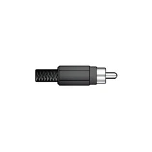 TVA CONNECTOR RCA INLINE MALE BLACK